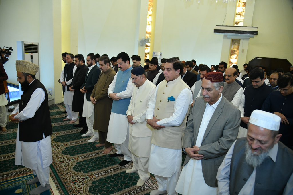 President <a href="/AAliZardari/">AsifAliZardari</a> offering Eid-ul-Azha prayers, at Aiwan-e-Sadr