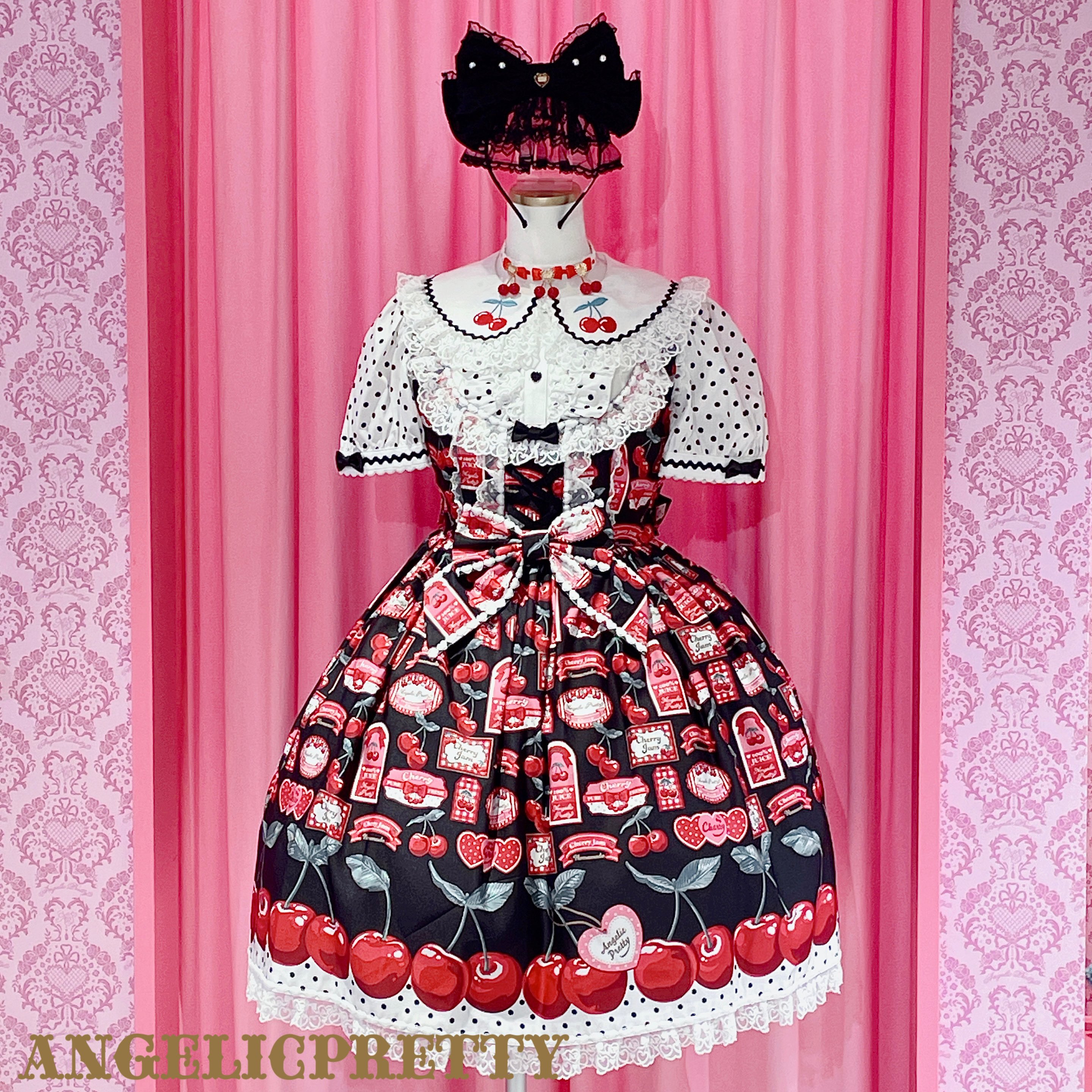 Angelic Pretty Cherry Jam Labelジャンパースカート