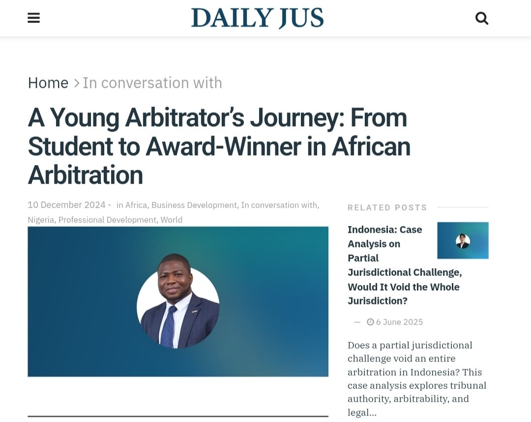 How can you start a career in International Arbitration? 

As a young lawyer or young professional, this interview with Daily Jus, an integral part of the Jus Mundi and Jus Connect universe, may be a good starting point. 

Read by clicking here:
dailyjus.com/business-devel…