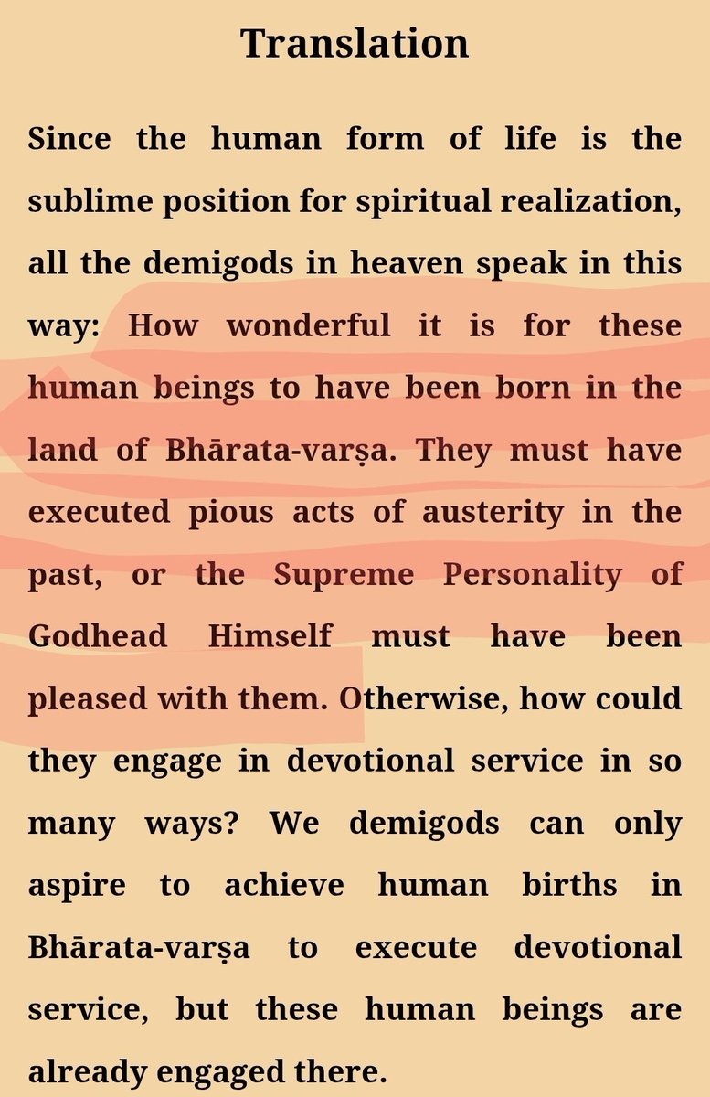 Windsofchange72's tweet photo. @Ingestohter Srimad Bhagvatam also mentions how Devatas are thirsting to be born in Bhārat &amp; how rare such a birth is. Krsna doesn't belong to one  race but it is India &amp; Indians that preserved the sacred knowledge of Srimad Bhagvatam even at the cost of their lives, so have some gratitude. https://t.co/e0BZC5VZbM