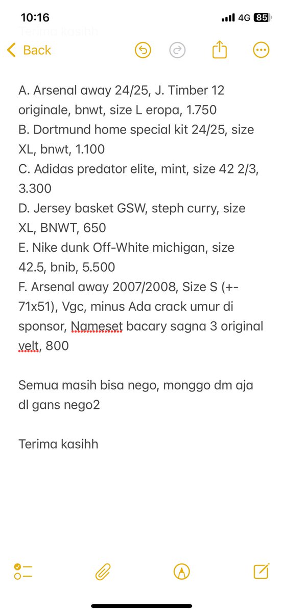 eldylahengko's tweet photo. #jersey4sale permisi, numpang jualan @Jerseyforum 
keterangan harga ada di foto yaa.
Mau nego nego monggoo
Tanya2 detail dm aja dl sblm lanjut wa. Terima kasih banyak om @Jerseyforum 
bisa jg transaksi via tokped atau shoppe ada jg (+fee tokped/shoppe) https://t.co/YmwHKvVbjx