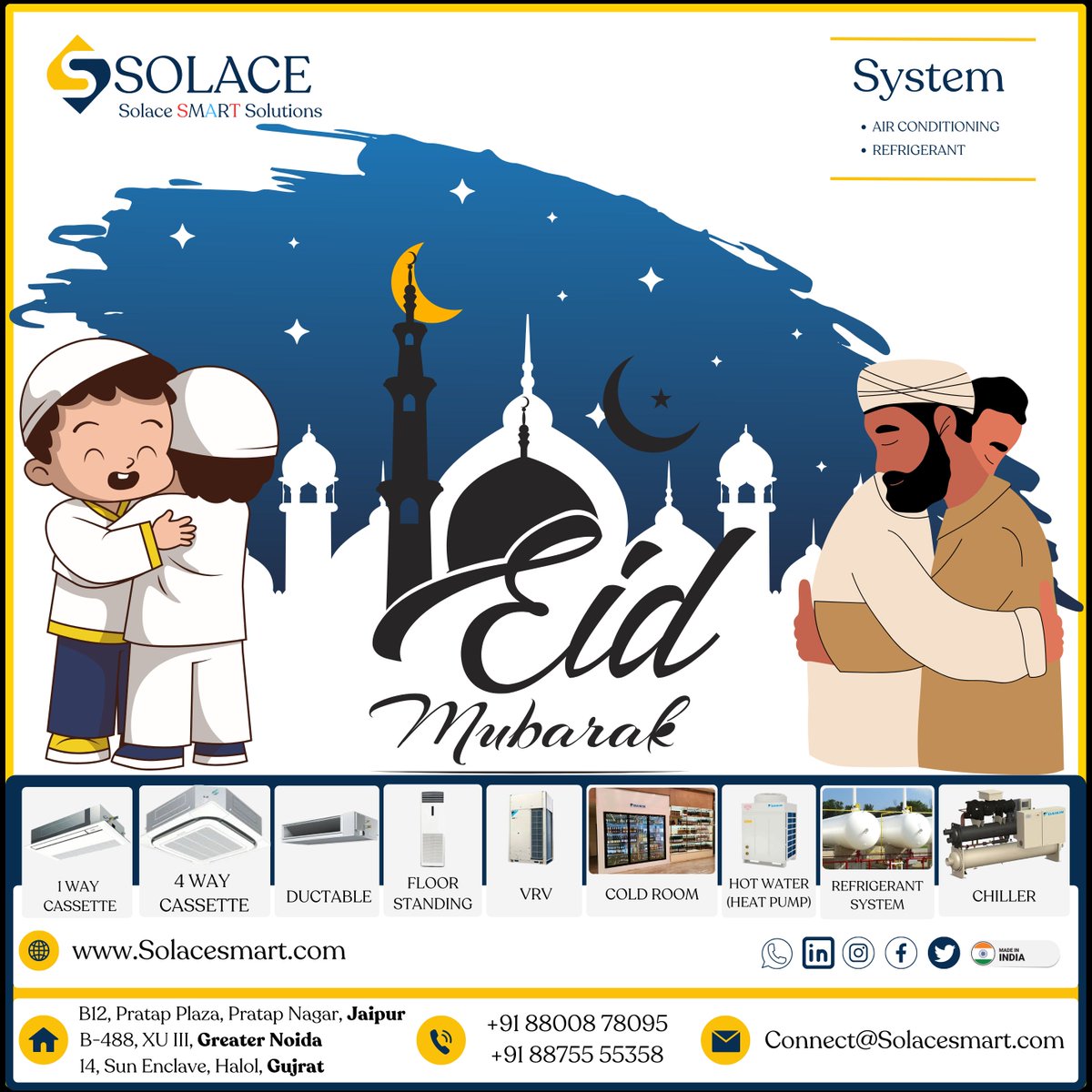 Solace_SMART's tweet photo. 🌙✨ Eid ul-Adha Mubarak!
May this blessed day bring peace, sacrifice, and endless blessings to you and your loved ones. Let’s celebrate the spirit of giving, unity, and gratitude. 🕋🤲

#EidMubarak #EidAlAdha #EidUlAdha2025 #EidCelebration #SolaceSmart https://t.co/lmfdAvQfNs
