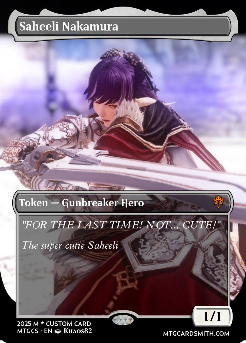 Since MTG has released the Final Fantasy stuff. I decided to make my own hero cards. I plan on making more. #MTGFinalFantasy #FFXIV