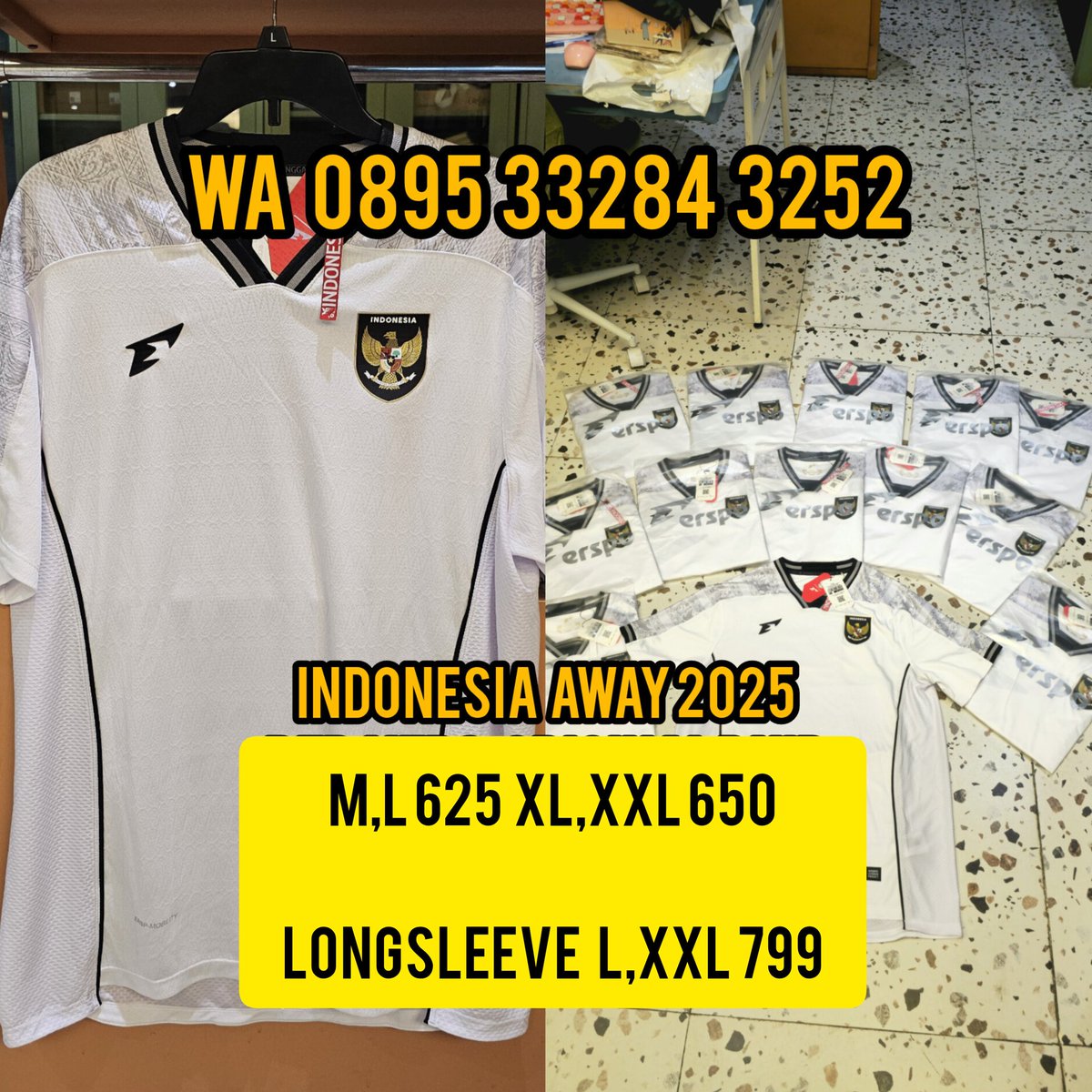 Futebol Originale (@futebolre) on Twitter photo #jersey4sale #1565
#TIMNAS #INDONESIA
2025 HOME
SML599 XL,2XL 625 3XL,4XL,5XL 650
Away M,L 625 XL,2XL 650
LS L,XXL 799
DM/WA wa.me/62895332843252
Toko ijo+admin
tokopedia.link/deO6hapLVRb
Tx RT nya om <a href="/Jerseyforum/">The OG Indonesian Blokecore</a> <a href="/jerseycadangan/">Jersey Cadangan</a> <a href="/RCJerseyOri/">#RCJerseyOri Football Shop</a> <a href="/NangorianSports/">ig: nangoriansports | ๐ฎ๐ฉ๐</a> <a href="/indonesianjsy/">Indonesian.Jersey</a> #jersey4sale #1565
#TIMNAS #INDONESIA
2025 HOME
SML599 XL,2XL 625 3XL,4XL,5XL 650
Away M,L 625 XL,2XL 650
LS L,XXL 799
DM/WA wa.me/62895332843252
Toko ijo+admin
tokopedia.link/deO6hapLVRb
Tx RT nya om <a href="/Jerseyforum/">The OG Indonesian Blokecore</a> <a href="/jerseycadangan/">Jersey Cadangan</a> <a href="/RCJerseyOri/">#RCJerseyOri Football Shop</a> <a href="/NangorianSports/">ig: nangoriansports | ๐ฎ๐ฉ๐</a> <a href="/indonesianjsy/">Indonesian.Jersey</a>