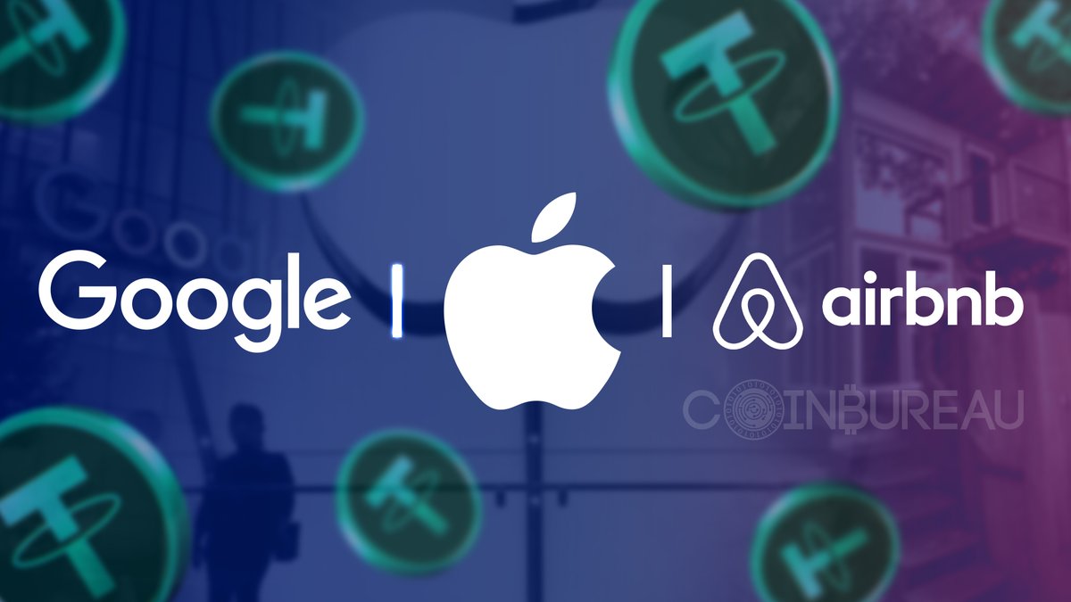🚨 The stablecoin race is heating up — and BIG TECH wants in! Apple, X,  Airbnb, and Google are reportedly in early talks to integrate stablecoins.  With U.S. policy shifting, crypto payments