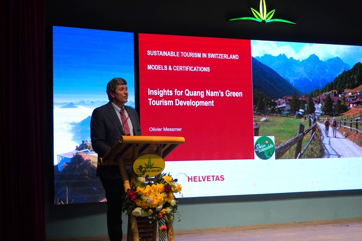 ST4SDproject's tweet photo. 🌿 Quang Nam Green Tourism Workshop 2025 successfully held on 06/06/2025 in Hoi An! Themed “Green Destination Management,” it united experts &amp; stakeholders to advance sustainable tourism. Highlight: Tra Que Village Brand Identity handover. #ST4SD #sustainabletourism https://t.co/nIPoeg44iP