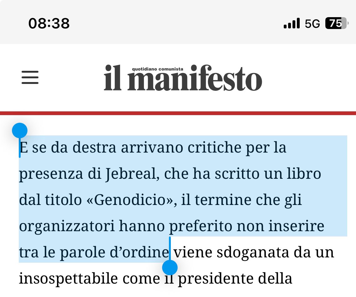 malgradotutto's tweet photo. …«E se da destra arrivano critiche per la presenza di @rulajebreal, che ha scritto un libro dal titolo «#Genodicio», il termine che gli organizzatori (di Piazza San Giovanni ndr) hanno preferito non inserire tra le parole d’ordine…»
E già .. https://t.co/gBpChkvUS4