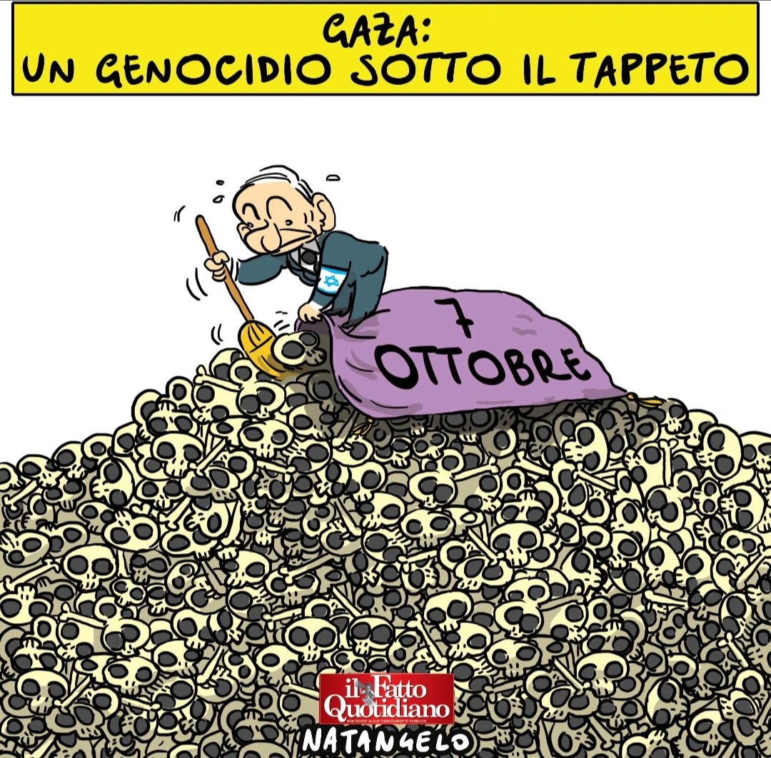 NatangeloM's tweet image. In piazza per Gaza - la mia vignetta per la prima pagina de Il Fatto Quotidiano oggi in edicola

#gaza #israele #netanyahu #7ottobre #vignetta #fumetto #memeitaliani #umorismo #satirapolitica #satira #humor #natangelo