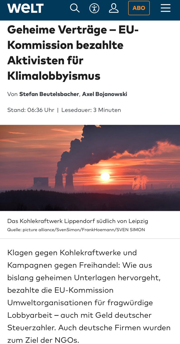 Der Witz ist, dass die EU NGOs dafür bezahlte, dass sie 🇩🇪 Kohlekraftwerke wegen ihrer CO2-Emissionen bekämpften - während in Berlin NGOs in grünen Ministerien saßen, die CO2-arme deutsche Kernkraftwerke bekämpften, die die Kohlekraftwerke hätten ersetzen können.➡️