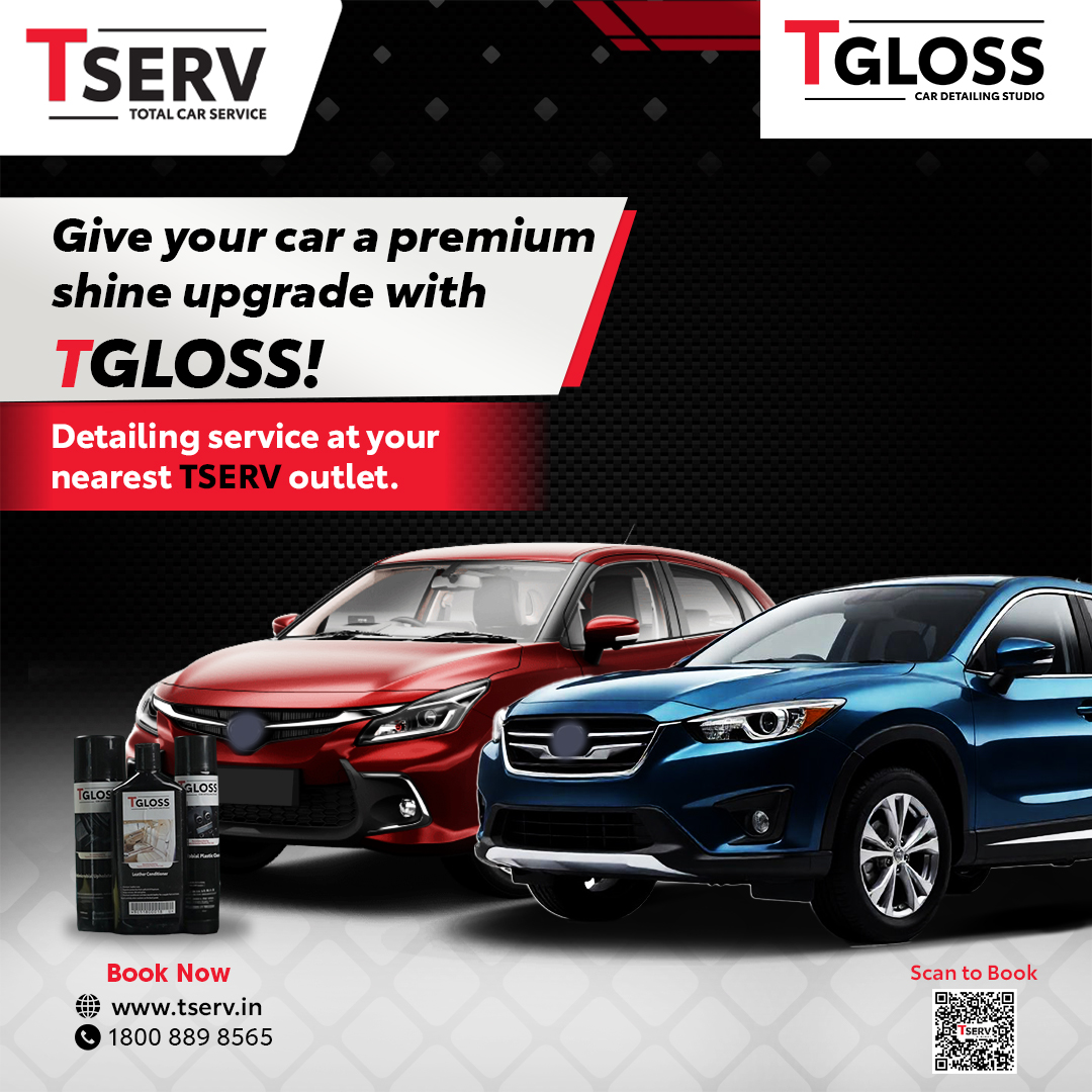 TservIndia's tweet image. Get that next-level shine with #TGLOSS by #TSERV!
Premium detailing is now just a scan or click away.
📍 Nearest outlet. ✅
✨ Ultimate finish. ✅
#CarDetailing #AutoCare #DriveShiny #Glossup #CarSpa #carcare #SaturdayMotivation
