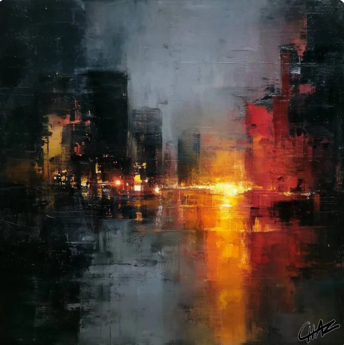 I just collected “When Day Meets Night” by <a href="/chaz/">Chaz</a>  on @skurpysocial 

It’s so beautiful 🤩 . I really like such urban atmospheric paintings made in this style
skurpy.com/marketplace/co…
