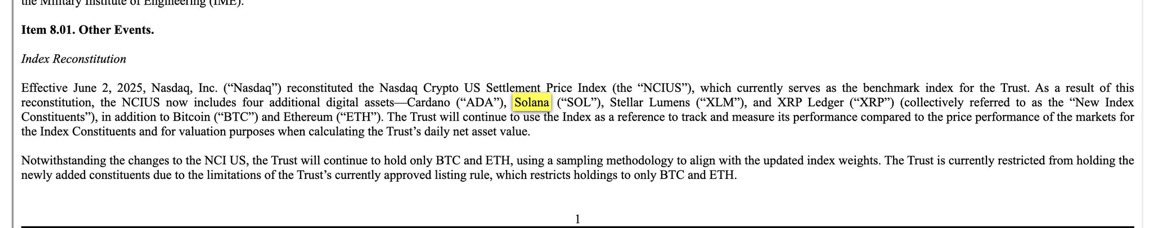 💥 BREAKING:

🇺🇸 SEC APPROVES NASDAQ CRYPTO US SETTLEMENT PRICE INDEX INCLUDING SOL, ADA, XLM, AND #XRP.

HERE WE GO!