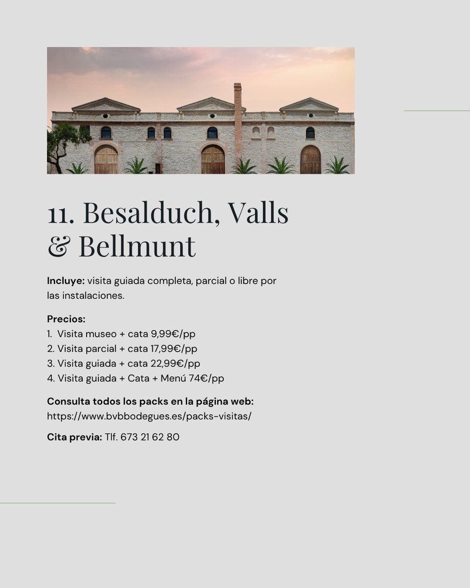 🍷 🍇¿Buscas planes para este verano? Enoturismo IGP CASTELLÓ

Castelló no solo es mar y montaña... también es VINO ✨

📅 Reserva tu experiencia con antelación

#IGPCastelló #VinsDeLaTerra #Enoturisme #Castelló #Castellón #vi #vino #bodegas #bodegasigpcastelló  #enoturismo