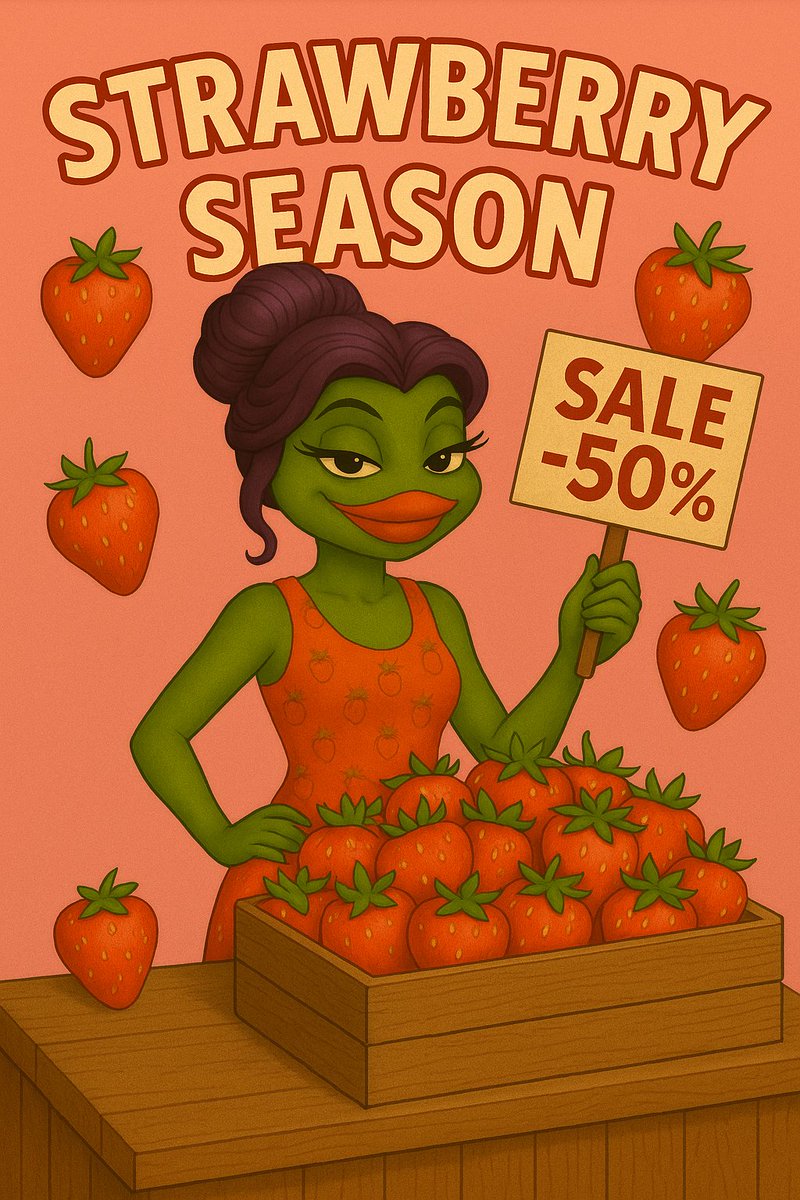 The market is weak? Let it be.
We’re not. We’re OG.
The book is on the way.
The noise is just getting started.
Diamond hands know —
#STRAWBERRY SEASON is just getting started
0x4D74026A5BE387235afcc9ED611996eeb8bdfE4C