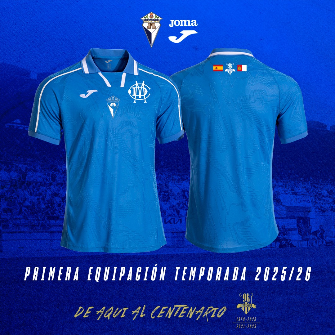 🔵 EQUIPACIÓN |  TEMPORADA 2025/26 ⚪️

Presentamos la nueva elástica que vestirán nuestros jugadores como primera equipación, con pantalón blanco, en la próxima temporada.

👕👕 La primera para una colección muy especial, De Aquí al Centenario, 4 años por delante...👕👕

El