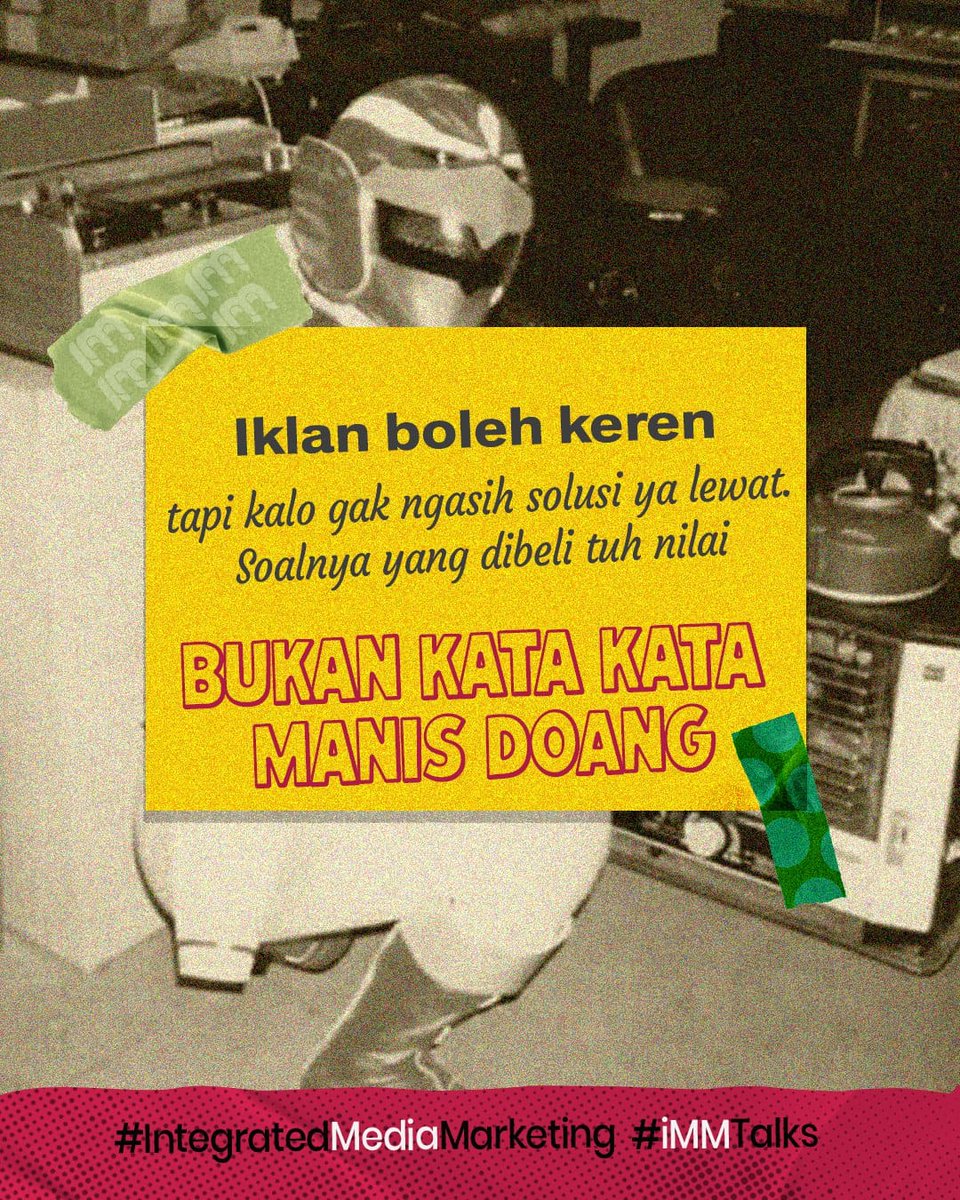 IntegratedHUB's tweet photo. klan bukan cuma kata-kata manis doang. Harus ada makna, strategi, dan yang paling penting: nyambung ke hati (dan dompet). 😉v

#DariHati #RelateSampaiKeDompet #immtalks #integratedmediamarketing https://t.co/eDYAuKNeuI