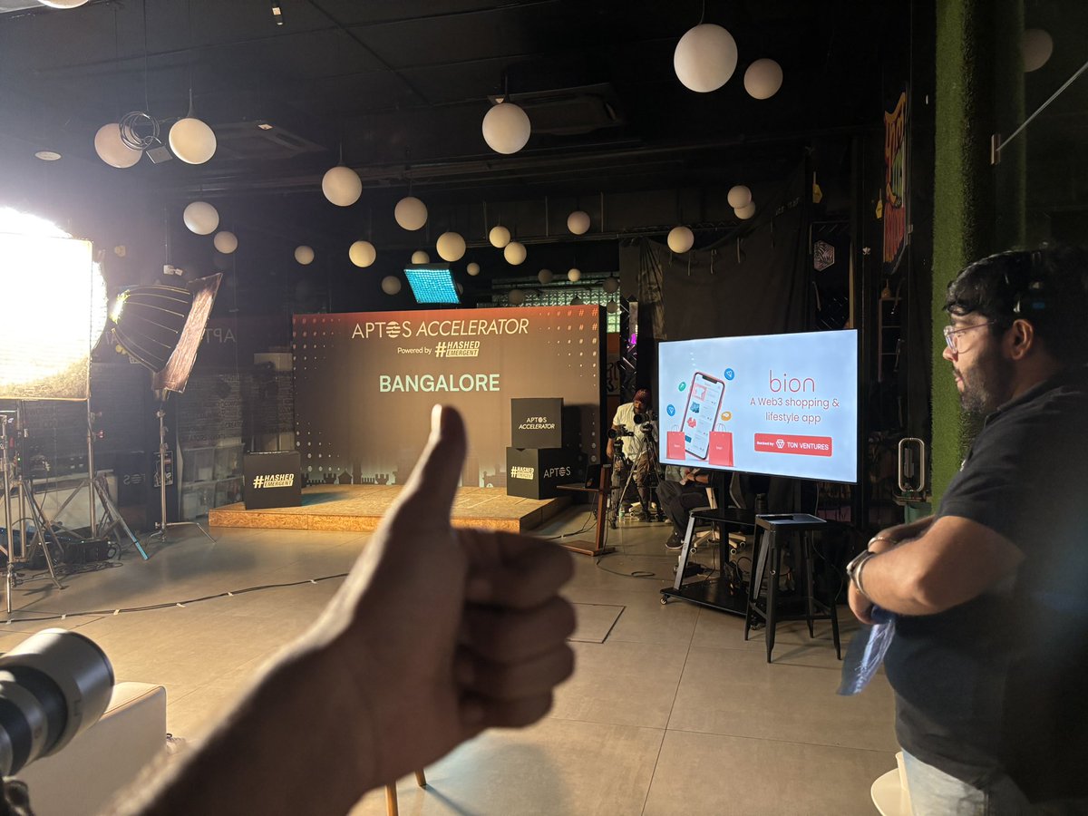 We (<a href="/bion_app/">Bion - A Web3 Lifestyle App</a>) are live 📺 at Aptos Accelerator Bangalore with <a href="/aptos_ind/">Aptos India</a> &amp; <a href="/HashedEM/">Hashed Emergent</a>