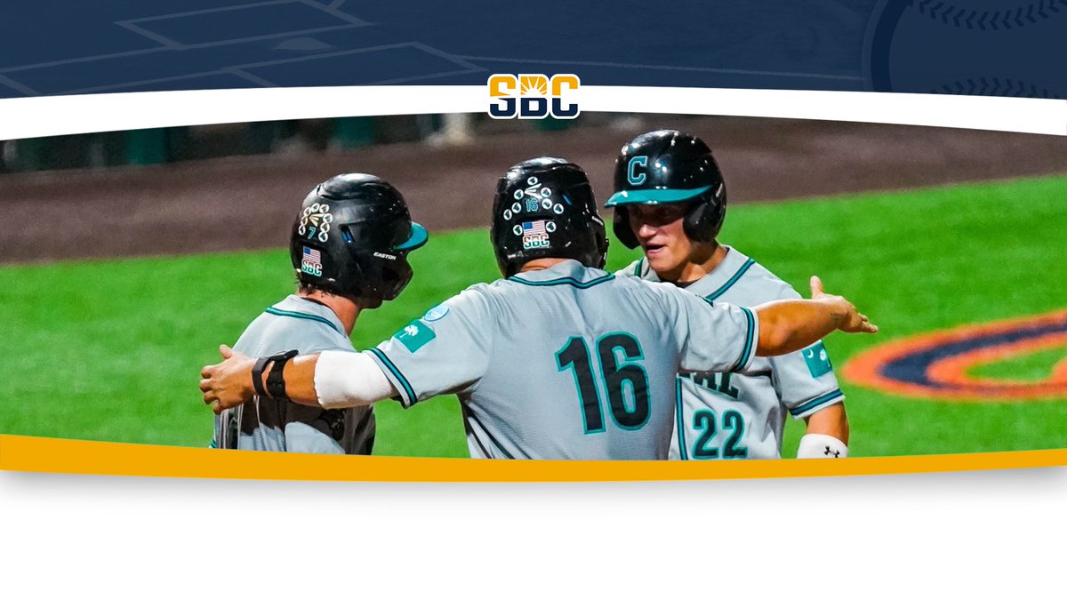 Sun Belt (@sunbelt) on Twitter photo 𝗢𝗡𝗘 𝗪𝗜𝗡 𝗔𝗪𝗔𝗬.
Power surge propels <a href="/CoastalBaseball/">Coastal Carolina Baseball</a> to national-best 52nd overall & 22nd-straight win, moving the Chanticleers within a win of <a href="/NCAABaseball/">NCAA Baseball</a> College World Series return. ☀️⚾️
📰 » sunbelt.me/4dR4NOR 𝗢𝗡𝗘 𝗪𝗜𝗡 𝗔𝗪𝗔𝗬.
Power surge propels <a href="/CoastalBaseball/">Coastal Carolina Baseball</a> to national-best 52nd overall & 22nd-straight win, moving the Chanticleers within a win of <a href="/NCAABaseball/">NCAA Baseball</a> College World Series return. ☀️⚾️
📰 » sunbelt.me/4dR4NOR