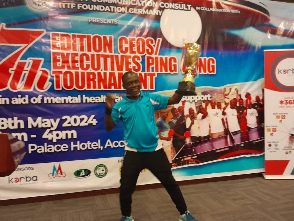 paddles_tt's tweet photo. This marks Mr. Kusi’s second championship win, having dominated in both tournaments he’s entered (the 7th & 9th editions)! His skill, focus, and precision are unmatched, making him a true table tennis titan in the corporate Ghana. 🏓🔥
#BankOfGhana #Paddles #Coachsmartte https://t.co/Wqjt04TBaS