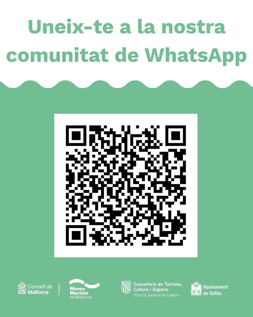 🚢 El Museu Marítim de Mallorca ja té la seva comunitat de WhatsApp! Uneix-te per estar al dia d’activitats, tallers i visites.

👉 Escaneja el codi QR o fes clic: chat.whatsapp.com/DyPVR80bafgHsJ…

#MuseuMarítimMallorca #ComunitatWhatsApp #PatrimoniMarítim