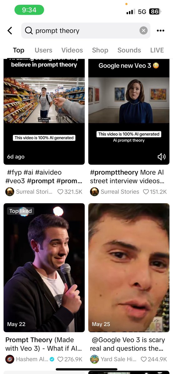 Crypto Cruiser (@ckee_) on Twitter photo $TPT
First thing that pops up on TikTok when you type in prompt, is prompt theory. The birth of it happened 2 weeks ago with Veo 3. If you understand what this means. You know this is just the beginning
<a href="/PromptTheoryAI/">PromptTheory</a> $TPT
First thing that pops up on TikTok when you type in prompt, is prompt theory. The birth of it happened 2 weeks ago with Veo 3. If you understand what this means. You know this is just the beginning
<a href="/PromptTheoryAI/">PromptTheory</a>