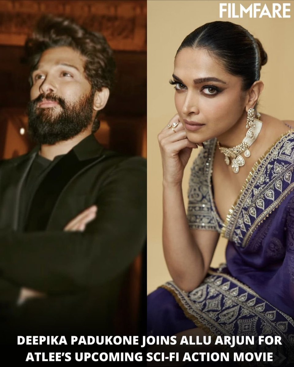 Sungrg7's tweet photo. Indian cinema is all set to go G-L-O-B-A-L! 🌍🔥 Deepika Padukone joins forces with Allu Arjun in a massive cinematic storm! This one's gonna be LIT on a whole new level! 💥💥 #AA22xA6 #DeepikaPadukone #AlluArjun #IndianCinemaRising
#AA22 https://t.co/FGwfjLURhg