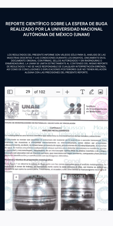 fratercrc's tweet photo. SCIENTIFIC REPORT ON THE BUGA SPHERE PREPARED BY THE NATIONAL AUTONOMOUS UNIVERSITY OF MEXICO (UNAM)
https://t.co/yzfUxYk3GG
@joismantilla 
@JosCRios 
@gchavez101 
#BugaSphere #EsferaDeBuga #UNAM #UAP #UFO #OVNI #UNAM #SCIENTIFICREPORT https://t.co/qm3XpkdVer