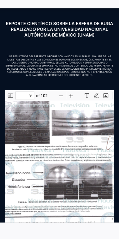 fratercrc's tweet photo. SCIENTIFIC REPORT ON THE BUGA SPHERE PREPARED BY THE NATIONAL AUTONOMOUS UNIVERSITY OF MEXICO (UNAM)
https://t.co/yzfUxYk3GG
@joismantilla 
@JosCRios 
@gchavez101 
#BugaSphere #EsferaDeBuga #UNAM #UAP #UFO #OVNI #UNAM #SCIENTIFICREPORT https://t.co/qm3XpkdVer