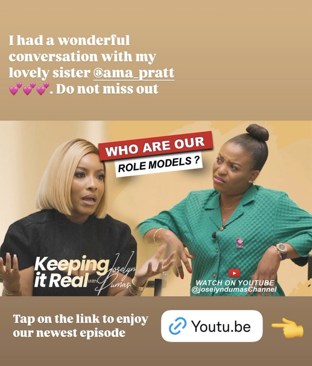 Ama Pratt (@maameamapratt) on Twitter photo Keeping it Real with the ever gorgeous <a href="/Joselyn_Dumas/">JOSELYN DUMAS</a> A delightful time was had!
Itās up on her YouTube page m.youtube.com/watch?v=_vclat⦠Keeping it Real with the ever gorgeous <a href="/Joselyn_Dumas/">JOSELYN DUMAS</a> A delightful time was had!
Itās up on her YouTube page m.youtube.com/watch?v=_vclatā¦