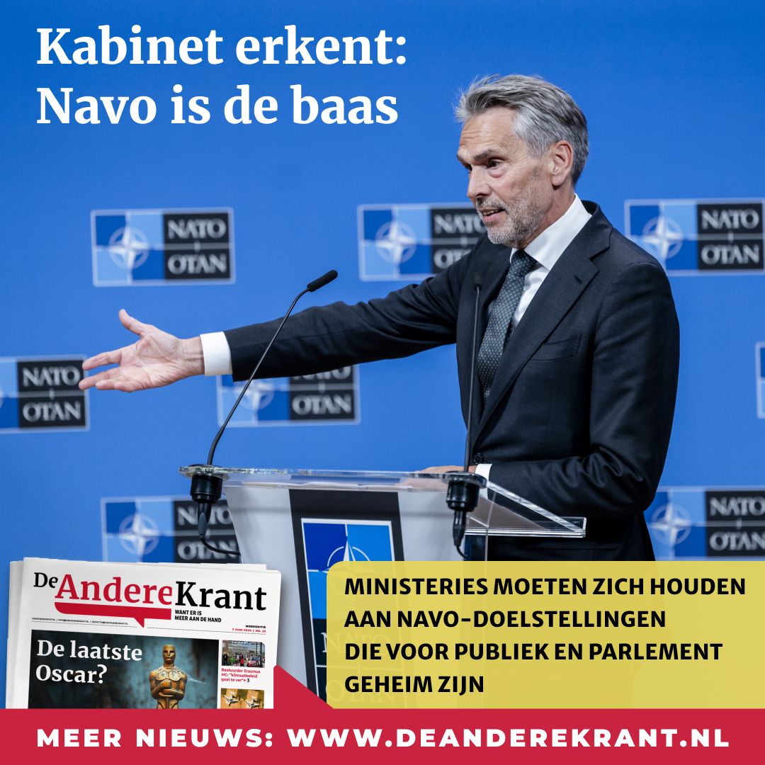 AndereKrant's tweet photo. Het kabinet heeft erkend dat het beleid uitvoert op basis van  Navo-doelstellingen die geheim zijn. De doelstellingen houden verband  met het ‘weerbaar’ maken van de samenleving voor ontwrichtende  gebeurtenissen zoals oorlog, pandemieën en natuurrampen. Kamerlid Pepijn @PvanHouwelingen  van Forum voor Democratie spreekt van “een enorm zwart  gat in onze democratie”.

Lees verder: https://t.co/6nmRvZP6CY