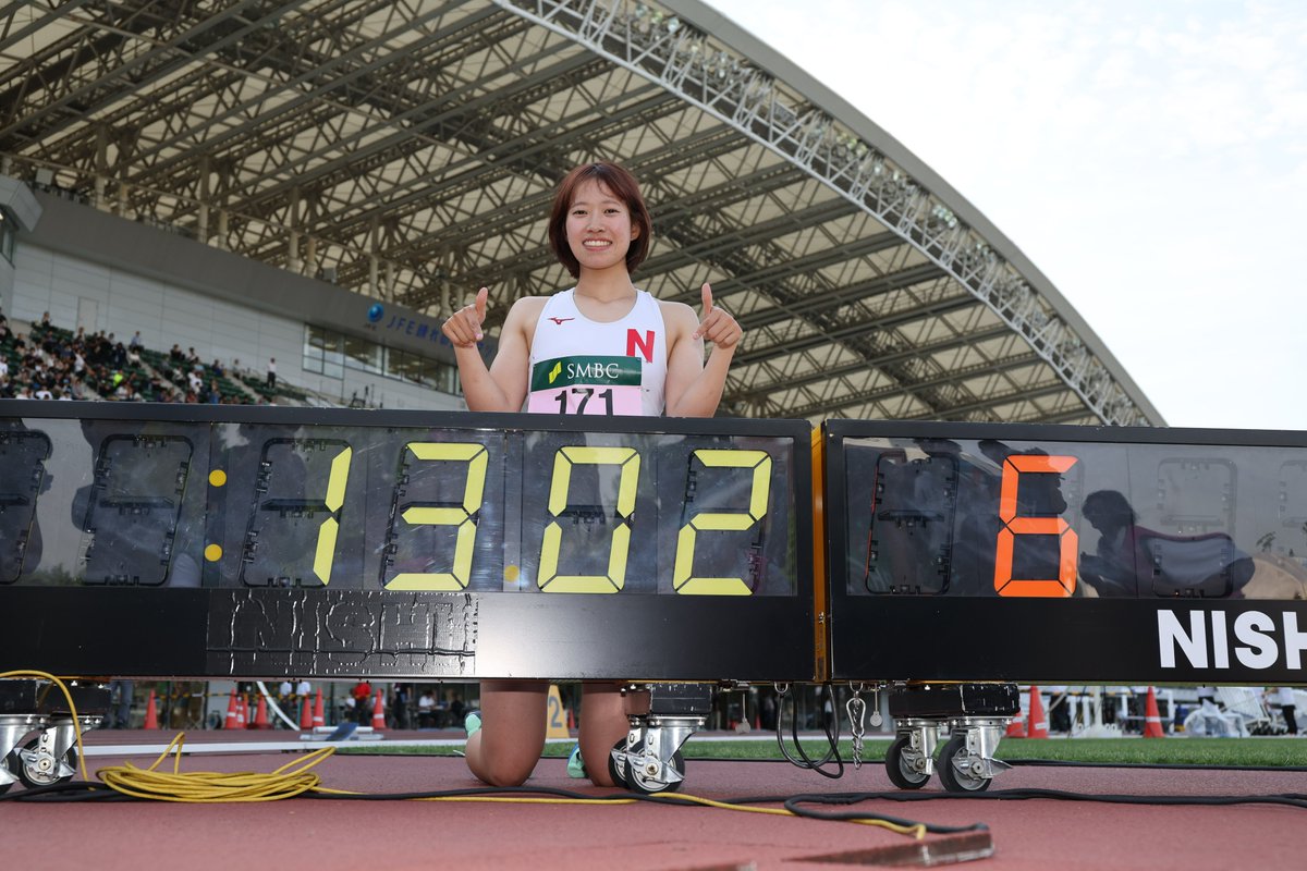 #日本インカレ
女子100mH（-1.8）
🥇島野真生（日女体大M2）13.02！！！！！日本学生新！！！
🥈本田怜（順大M2）13.12
🥉髙橋亜珠（筑波大3）13.35
島野が向かい風の中、自身の学生記録を0.02秒更新！！！