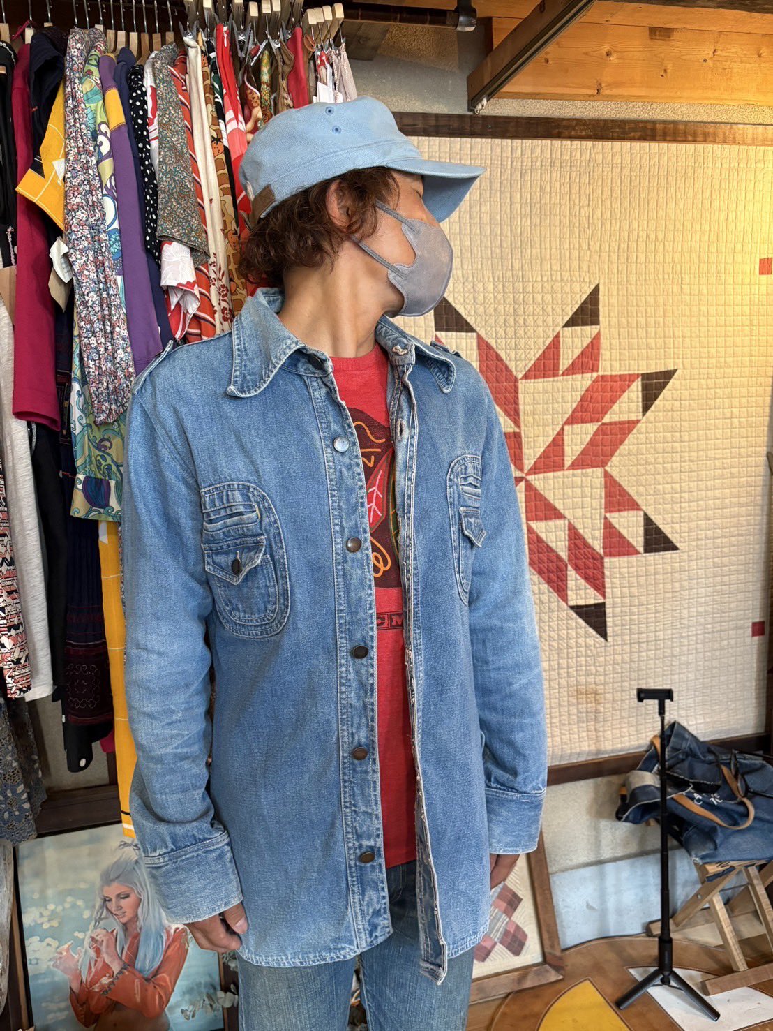 木梨サイクルヘリンボーンカバーオール
