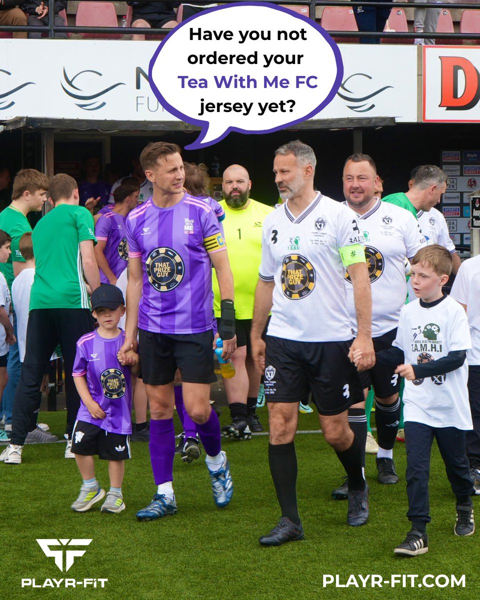Still time to order your Tea With Me FC jersey 🤩 <a href="/shanetodd/">Shane Todd</a>

All profits donated to <a href="/TAMHI2011/">TAMHI</a> 💚

playr-fit.com/collections/te…