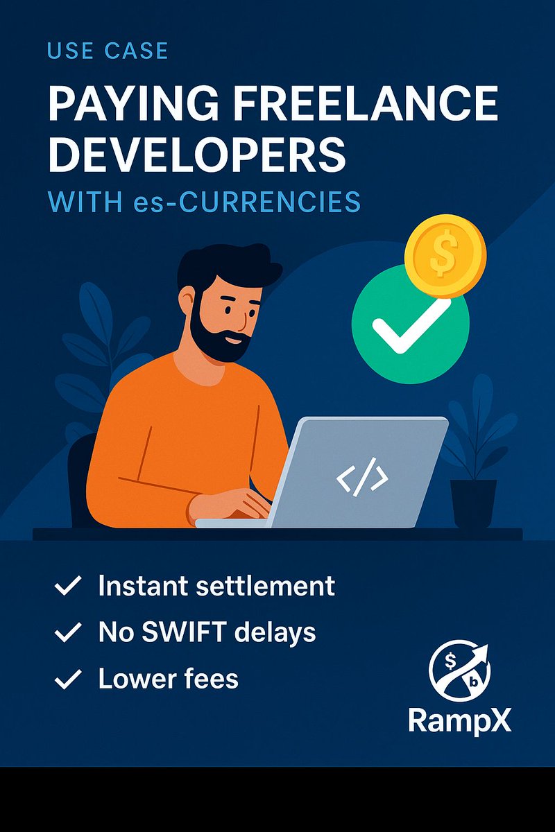 rampx_finance's tweet image. 🚀 A startup is paying its freelance developers in es-USD with RampX.
⚡ Real-time
🌍 Global
💸 No FX fees
Welcome to stablecoin payroll.
🔗 rampx.finance
💬 @RampX_Finance

#RampX #Web3Payroll #FreelanceFinance #Stablecoins #esCurrencies