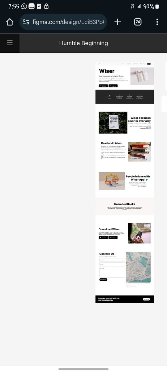 MOgbopina's tweet photo. Just replicated this landing page for the Wiser app using Figma. 
Would love your feedback.  Happy weekend, designers! 🌟 

#UIReplication #Figma #UI #ProductDesigner https://t.co/GU7L1jqY67