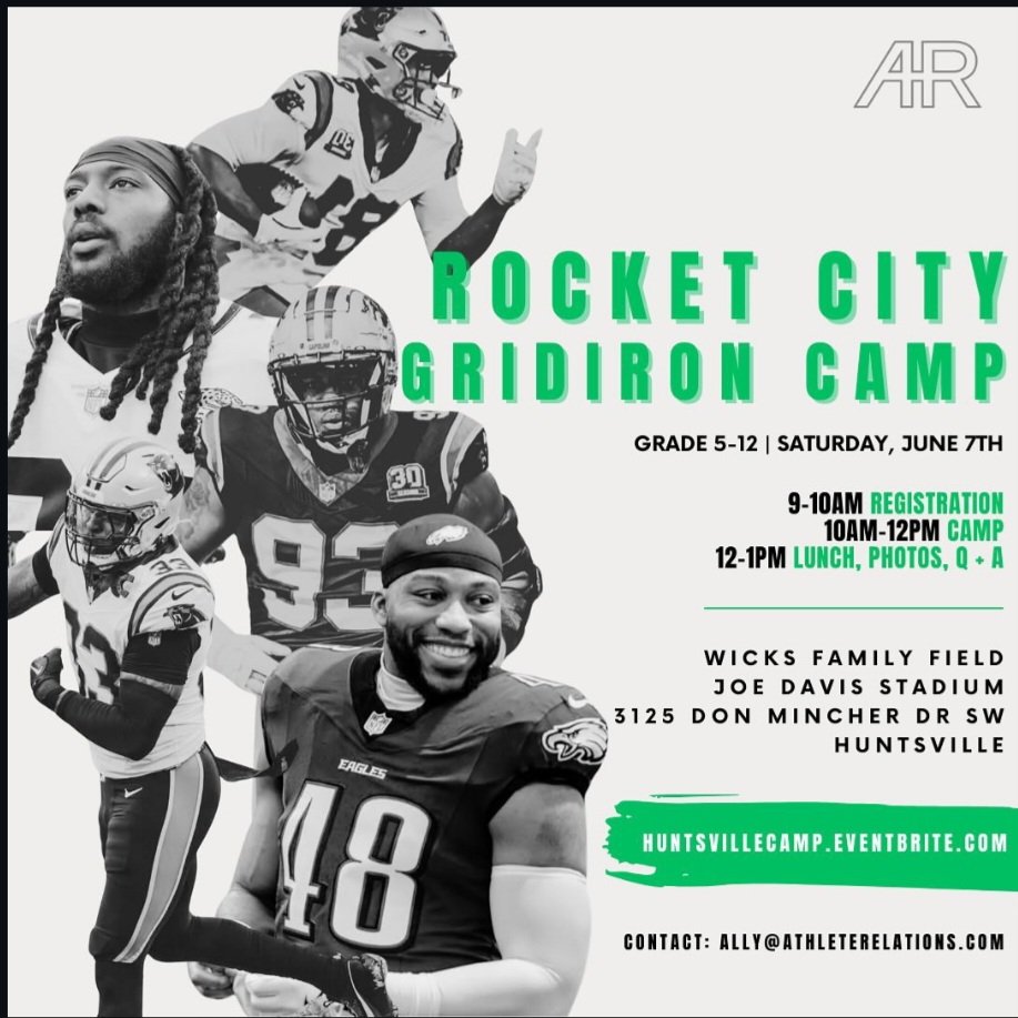 I am thrilled to go to the Rocket City Gridiron Camp experience! ⚡️ #GridironCamp #ReadyToTrain