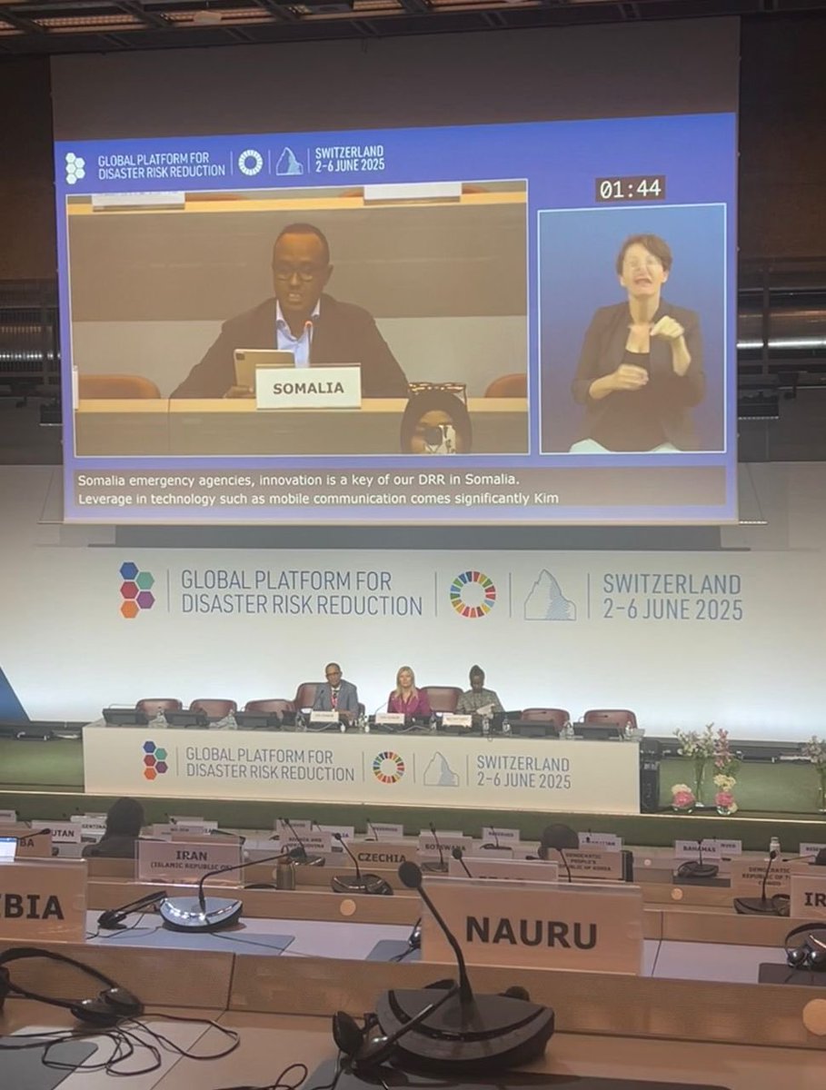 At the 8th Global Platform on Disaster Risk Reduction 2025 (GPDRR2025) in Geneva, I highlighted Somalia’s efforts towards disaster risk reduction and the progress made in addressing the challenges.