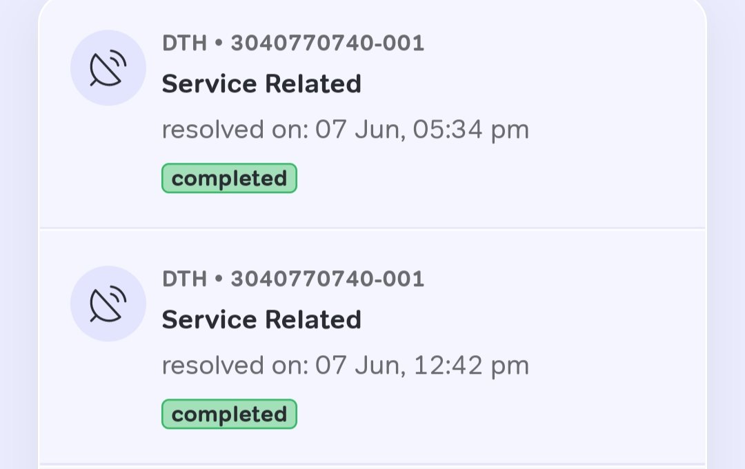 KalaiRandyy's tweet photo. @Airtel_Presence
Worst experience raised DTH shifting on 06.06.2025 engineer assigned after minutes complaint closed resolved no one visited..
Again I have raised complaint regarding this same engineer assigned he promised I will visit site. Later he telling call reassigned https://t.co/T2ohr6M5j9