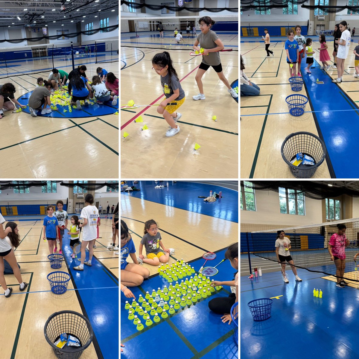 We had the cutest &amp; most dedicated badminton summer campers!  I was impressed with their sportsmanship &amp; fun attitude. They did awesome on all the badminton exercises &amp; drills.  A big shoutout to my junior coaches for their help! 💛🏸💙