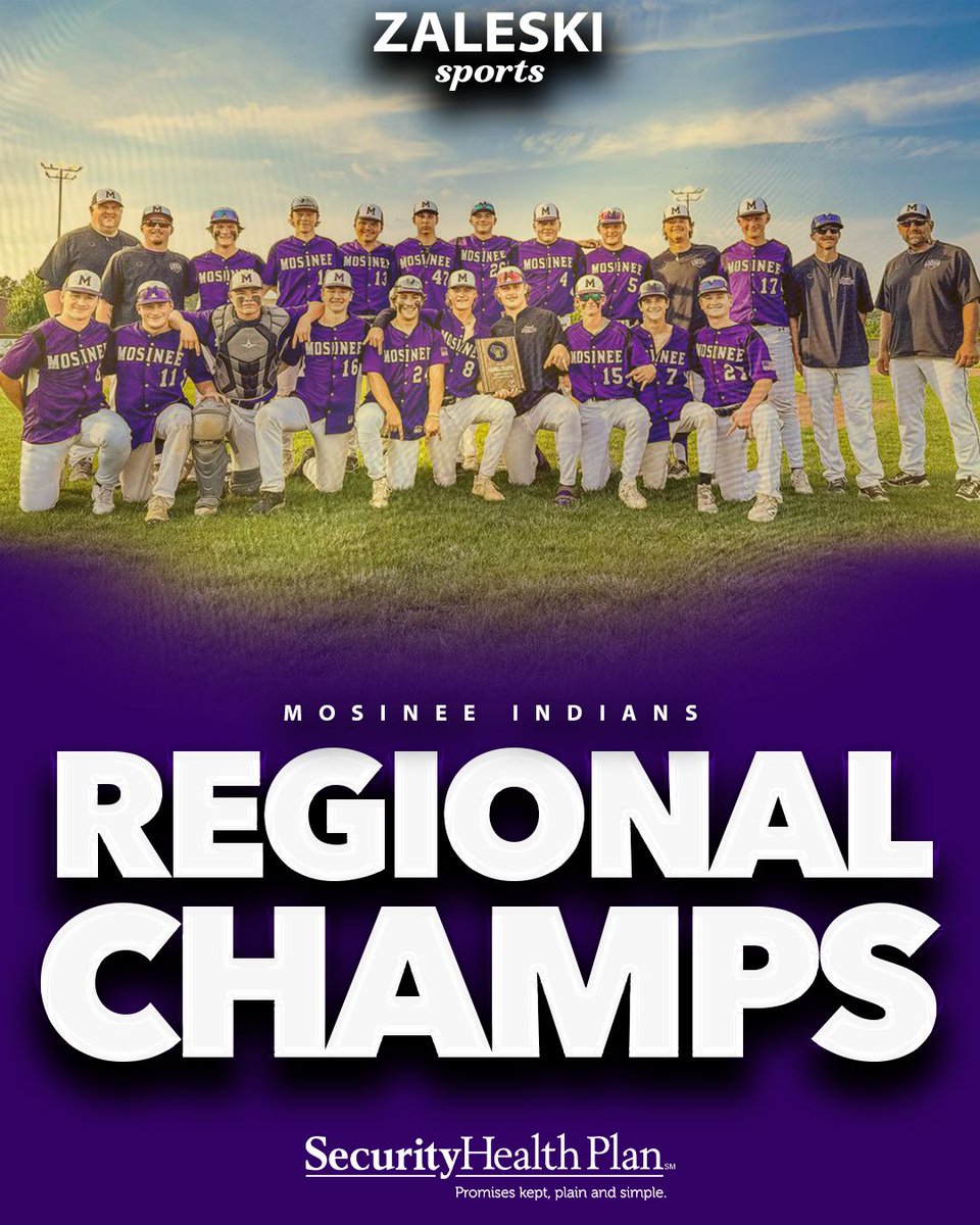 Congratulations to the Mosinee Indians baseball team on winning the regional championship.