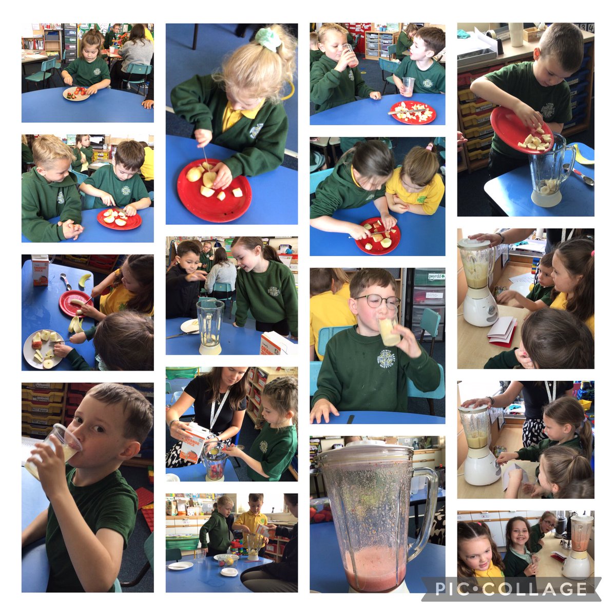 Dosbarth Mrs Walters (@mrswalters_ycs) on Twitter photo Creu smŵddis iachus gan fesur y sudd a thorri’r ffrwythau, gan flasu a dewis ein hoff un 🧃🍎🍌🍓
Making healthy smoothies, measuring the juice and cutting the fruit before tasting each one and choosing a favourite - mmmm! 😋🧃❤️
<a href="/ysgolcynwydsant/">Ysgol Cynwyd Sant</a> #IechydaLlesYCS #GwyddaThechYCS Creu smŵddis iachus gan fesur y sudd a thorri’r ffrwythau, gan flasu a dewis ein hoff un 🧃🍎🍌🍓
Making healthy smoothies, measuring the juice and cutting the fruit before tasting each one and choosing a favourite - mmmm! 😋🧃❤️
<a href="/ysgolcynwydsant/">Ysgol Cynwyd Sant</a> #IechydaLlesYCS #GwyddaThechYCS