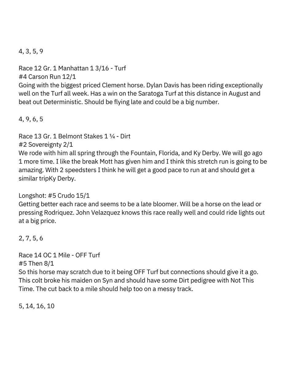 Belmont Stakes Inside Post Picks 
#HorseRacing #BelmontStakes #HorseRacingTips