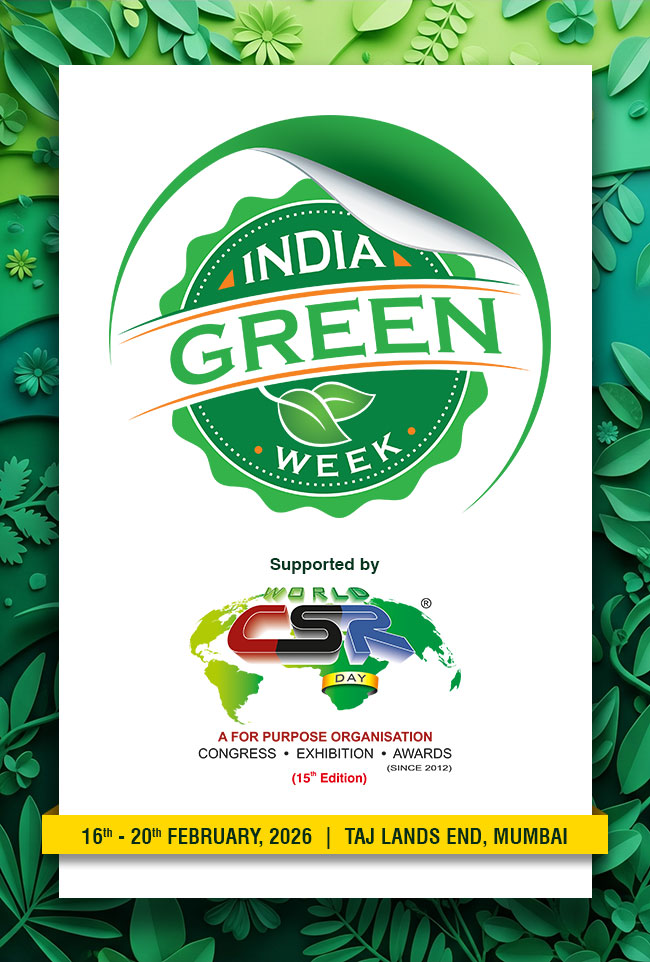 🌱 𝑨𝒏𝒏𝒐𝒖𝒏𝒄𝒊𝒏𝒈 𝑰𝒏𝒅𝒊𝒂 𝑮𝒓𝒆𝒆𝒏 𝑾𝒆𝒆𝒌 2026 🌱

📅 16𝐭𝐡 – 20𝐭𝐡 𝐅𝐞𝐛𝐫𝐮𝐚𝐫𝐲 2026
📍 𝐓𝐚𝐣 𝐋𝐚𝐧𝐝𝐬 𝐄𝐧𝐝, 𝐌𝐮𝐦𝐛𝐚𝐢

#IndiaGreenWeek #WorldCSRDay #Sustainability #GreenFuture #CSR #EnvironmentalLeadership #ClimateAction #ResponsibleBusiness