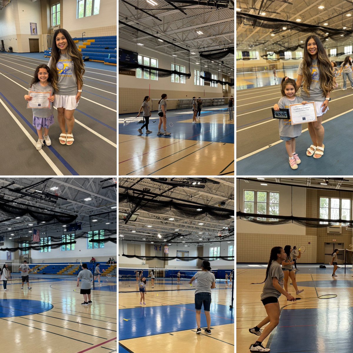 Last day of badminton summer camp is our family, food, &amp; fun day!  Campers also received their shirts, certificates, &amp; pictures.  Thank you to our campers &amp; their families for making the last day of camp fun &amp; memorable.  💙🏸💛