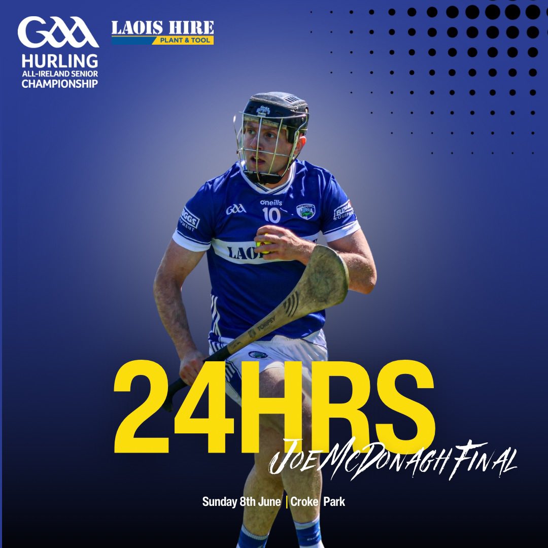 CLGLaois's tweet photo. The countdown is on…. Let’s go Laois!! 🔵⚪️🏆

#clg #laoisgaa #laoishire #joemc #crokepark https://t.co/lC1OcHFLcX