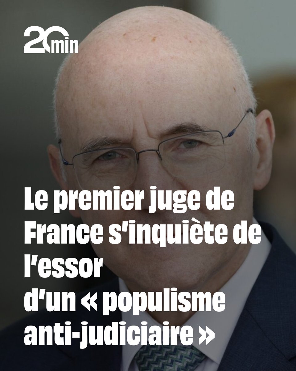 20Minutes's tweet photo. Le premier juge de France s’inquiète de l’essor d’un « populisme anti-judiciaire »
➡️ https://t.co/UrM7KV4njA https://t.co/dZSCAnetEH