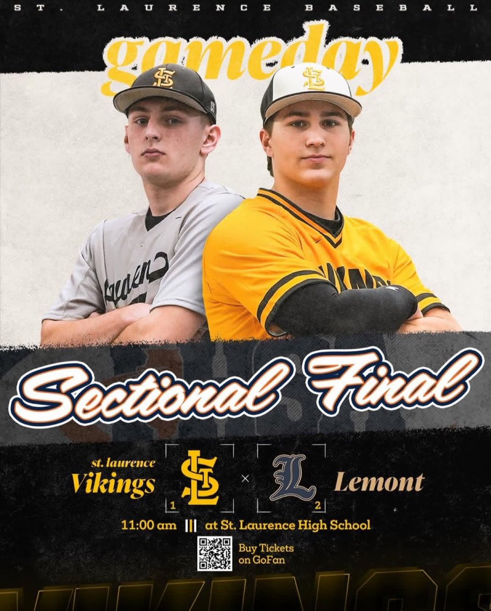 St. Laurence Football (@stlvikingfb) on Twitter photo BE THERE! 📍
BE LOUD! 📢
WEAR BLACK! 🏴☠️
Good luck <a href="/stlbaseball1/">St. Laurence Baseball</a>, Viking Nation is behind you! #OnVikings 🟡⚫️⚔️ BE THERE! 📍
BE LOUD! 📢
WEAR BLACK! 🏴☠️
Good luck <a href="/stlbaseball1/">St. Laurence Baseball</a>, Viking Nation is behind you! #OnVikings 🟡⚫️⚔️