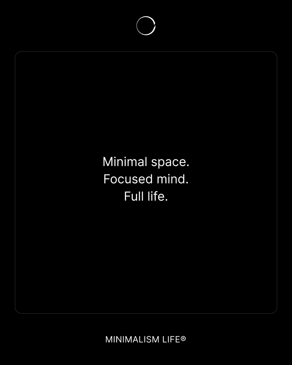 Minimal space. Focused mind. Full life.

minimalism.com