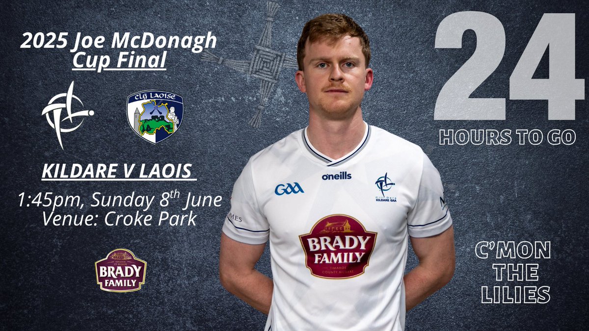 Just 24 hours to go until our Senior Hurlers First ever Joe McDonagh Cup Final where they will take on Laois in Croke Park on Sunday, 8th June at 1.45pm. 

Calling on all supports to get behind the team in what is a massive game. Get your hats, flags and headbands and be that