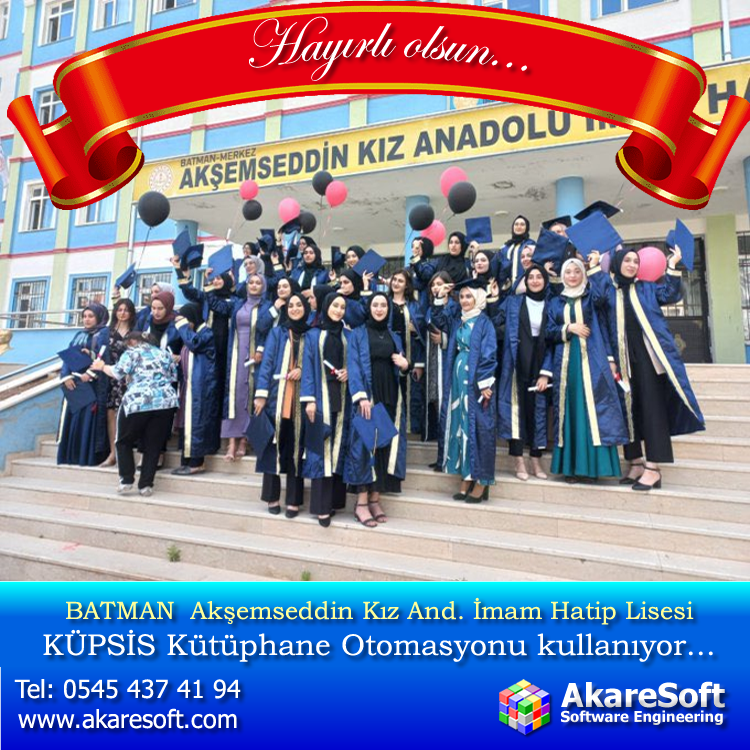 akaresoft's tweet photo. Batman Akşemseddin Kız İmam Hatip Lisesi KÜPSİS Premium kütüphane otomasyonu kullanıyor. İletişim: 0545 437 41 94 #kutuphaneotomasyonu #kutuphaneyazilimi #kutuphaneprogrami #kütüphaneprogramı  #kitaptakibi #fenlisesi #imamhatip #imamhatiportaokulu #imamhatiplisesi #anadolulisesi https://t.co/buwf7Af3ar